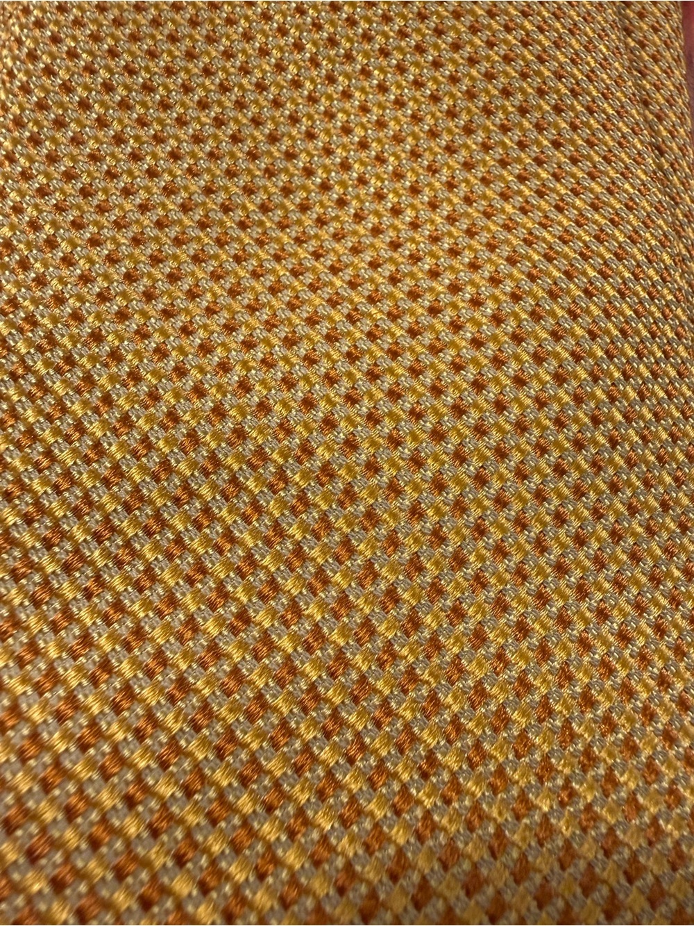 Salvatore Ferragamo Gold and Orange Silk Tie